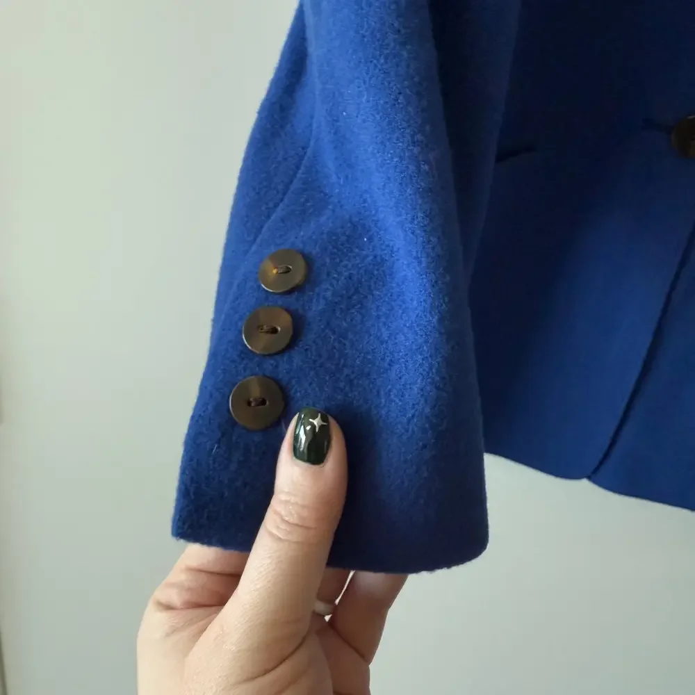 Vintage Saks Fifth Avenue • Blue and Violet Wool Blazer Jacket